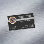 カスタム刑務所刑務所セキュリティロゴ マグネット名刺 (インサイチュ)