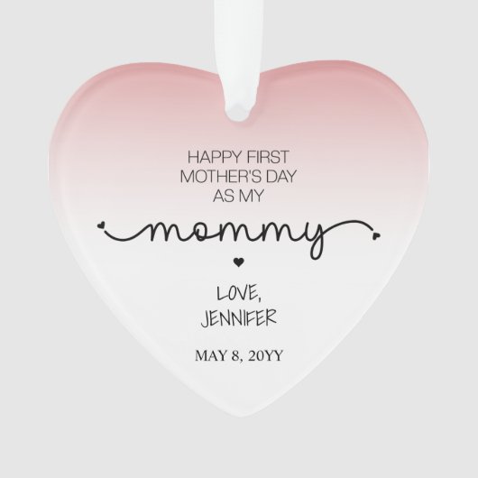 カスタム初のお母さんの日に贈り物新しいママの形見 オーナメント (正面)