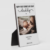 カスタム初の父の日かわいいミニマリストの写真 フォトプラーク (側面)