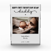 カスタム初の父の日かわいいミニマリスト フォトブロック (正面)