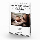 カスタム初の父の日かわいいミニマリスト フォトブロック (右)