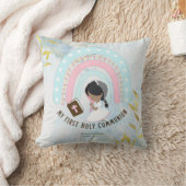 カスタム初の聖体聖体聖体可愛い黒髪ガール クッション (ブランケット)
