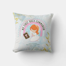 カスタム初の聖聖体聖体可愛い赤毛少女 クッション