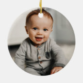 カスタム初めてのクリスマスおばあちゃん&おじいちゃん セラミックオーナメント (裏面)