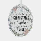 カスタム初めてのクリスマスオーナメント ガラスオーナメント (正面右)
