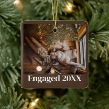 カスタム初めてのクリスマス対婚約した写真