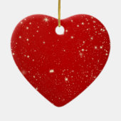 カスタム初めてのクリスマス結婚ズ結婚金ゴールドグリーン セラミックオーナメント (裏面)