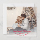 カスタム初めてのクリスマス2025結婚した写真 シーズンカード (正面)