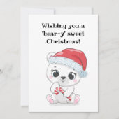 カスタム初めてのクリスマスQRコード応答カード シーズンカード (正面)