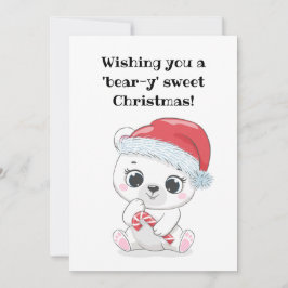 カスタム初めてのクリスマスQRコード応答カード シーズンカード