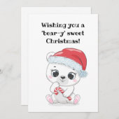 カスタム初めてのクリスマスQRコード応答カード シーズンカード (正面/裏面)