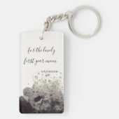 カスタム初年度の母フォトオーバーレイきらめく機能 キーホルダー (裏面)