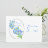 カスタム別れのパーティー忘れ招待状私ではない花 招待状 (スタンド正面)