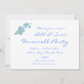 カスタム別れのパーティー忘れ招待状私ではない花 招待状 (裏面)