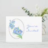 カスタム別れのパーティー忘れ招待状私ではない花 招待状 (スタンド正面)