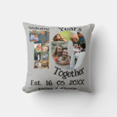 カスタム創立10周年記念11写真結婚コラージュ クッション (正面)