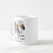 カスタム創立10周年記念11写真結婚コラージュ コーヒーマグカップ (正面左)