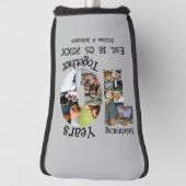 カスタム創立10周年記念11写真結婚コラージュ ゴルフヘッドカバー (回転90)