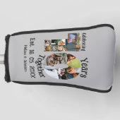 カスタム創立10周年記念11写真結婚コラージュ ゴルフヘッドカバー (正面)