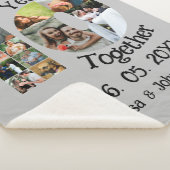 カスタム創立10周年記念11写真結婚コラージュ シェルパブランケット (3/4)