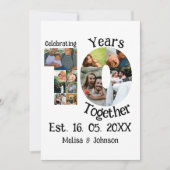 カスタム創立10周年記念11写真結婚コラージュ シーズンカード (正面)