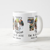 カスタム創立10周年記念11写真結婚コラージュ ジャンボコーヒーマグカップ (正面右)