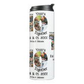 カスタム創立10周年記念11写真結婚コラージュ タンブラー (回転左)