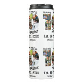 カスタム創立10周年記念11写真結婚コラージュ タンブラー (裏面)