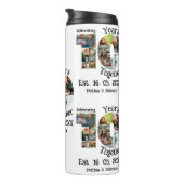 カスタム創立10周年記念11写真結婚コラージュ タンブラー (回転右)