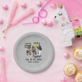 カスタム創立10周年記念11写真結婚コラージュ ペーパープレート (パーティー)