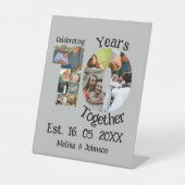 カスタム創立10周年記念11写真結婚コラージュ 台座サイン (正面)