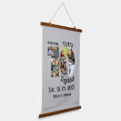 カスタム創立10周年記念11写真結婚コラージュ 吊り下げ型タペストリー (傾斜あり)