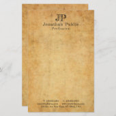 カスタム動揺して文字オールド紙ルックエレガント 便箋 (正面/裏面)