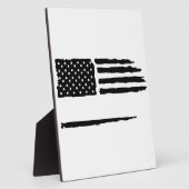 カスタム動揺して旗 フォトプラーク (側面)