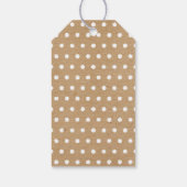 カスタム動揺して白水玉模様オンフェイククラフト ギフトタグ (裏面)