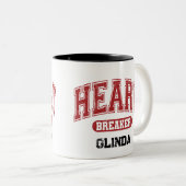 カスタム動揺してVarsityフォント ツートーンマグカップ (正面右)