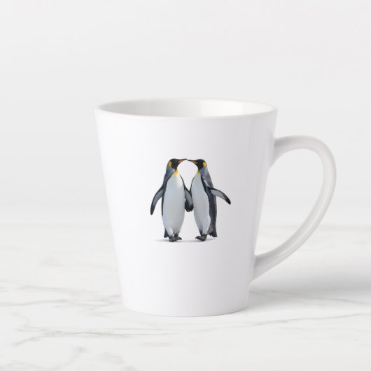 カスタム動物両面画像ラテマグテンプレート カフェラテマグ (右)
