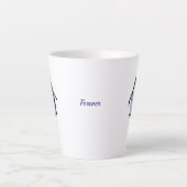 カスタム動物両面画像ラテマグテンプレート カフェラテマグ (正面)
