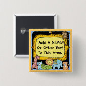 カスタム動物園の動物ボタン 缶バッジ (正面&裏面)