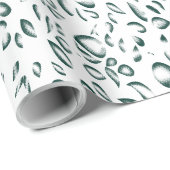 カスタム包み紙 | シルバー&ホリデーデザイン ラッピングペーパー (ロールコーナー)