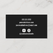 カスタム化粧ブラシ化粧アーティスト名刺 名刺 (裏面)