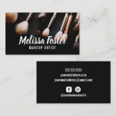 カスタム化粧ブラシ化粧アーティスト名刺 名刺 (正面/裏面)