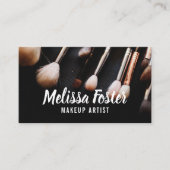 カスタム化粧ブラシ化粧アーティスト名刺 名刺 (正面)