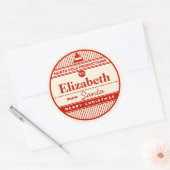 カスタム北極プロダクションクリスマスステッカー ラウンドシール (封筒)