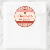 カスタム北極プロダクションクリスマスステッカー ラウンドシール (バッグ)