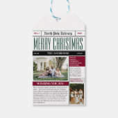 カスタム北極新聞クリスマス写真 ギフトタグ (正面)