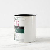 カスタム北極新聞クリスマス写真 ツートーンマグカップ (中央)