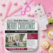 カスタム北極新聞クリスマス写真 ペーパープレート (パーティー)