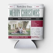 カスタム北極新聞クリスマス写真 缶クーラー (正面)