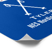 カスタム北欧クロスカントリースキー写真コラージュ ポスター (角)